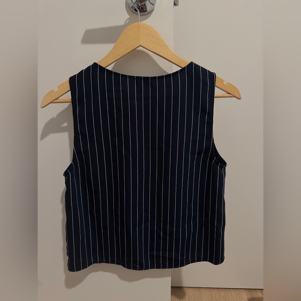 Babaton Navy and White Striped Murphy Blouse - Picture 3 of 4
